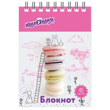 Блокнот 40л А7 75х105мм клетка гребень картон Юнландия Вкусности 1/120