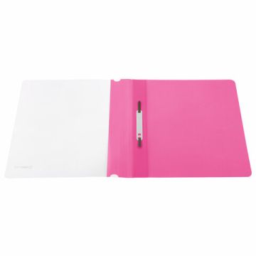 Папка скоросшивательс прозр верхн лист BRAUBERG А4 130/180мкм розовый 1/25/400