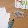 Скрепки 28мм 100шт металлические эконом STAFF 1/10