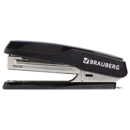 Степлер №10 BRAUBERG Extra до 20 листов антистеплер черно-синий 1/24