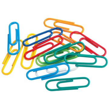 Скрепки 28мм 100шт цветные STAFF 1/10/300