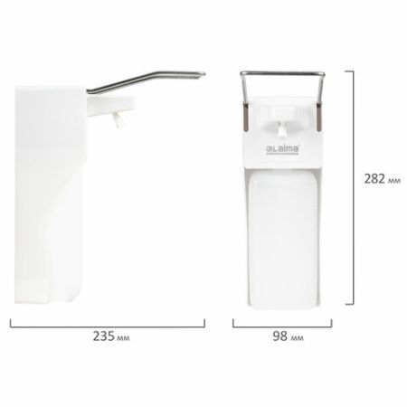 Диспенсер (дозатор) для антисептика и мыла универсальный с еврофлаконом 1л LAIMA 1/20 (клиент)