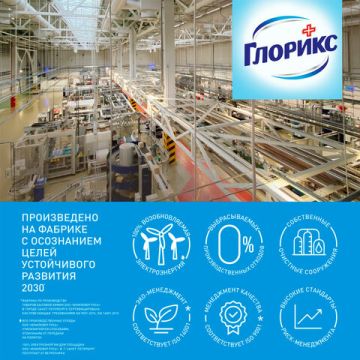 Средство жидкое 1л для мытья полов GLORIX (Глорикс) Лимонная Энергия дезинфицирующее 1/12 (клиент)