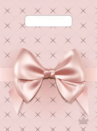 Пакет с вырубной ручкой (19х25)-30 Персиковый бант 100/3000