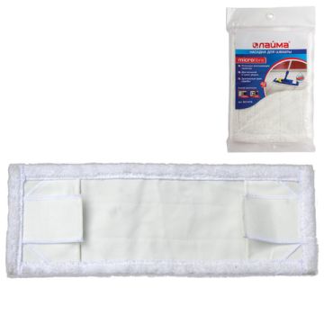 Насадка МОП плоская 42х12см ЛАЙМА карманы/уши микрофибра ворс 0,8см (601463) 1/1 (клиент)