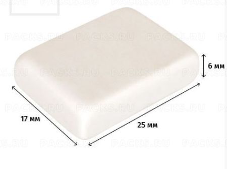 Ластик 26х17х6мм термопластичная резина белый Attache Economy 1/100 