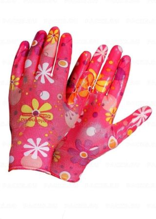 Перчатки спец садовые нейлон цветы  12/1200