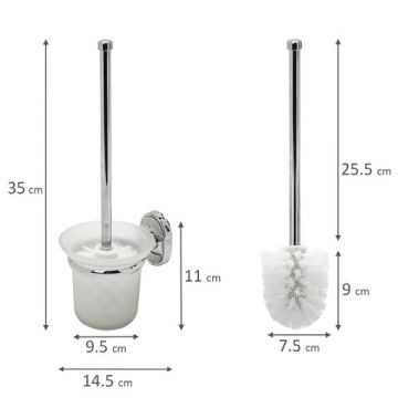 Ерш для унитаза LAIMA подставка из толстого стекла крепление к стене хром сталь 1/20 (Клиент)