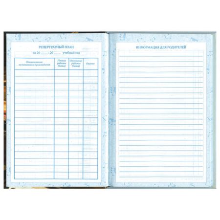 Дневник для музыкальной школы 48л твердый, BRAUBERG, выборочный лак, Симфония, 103601