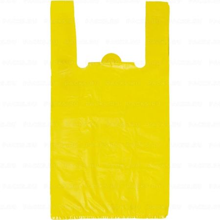 Пакет Майка ПНД (28+14)х48-11 желтый МП 100/2000