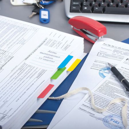 Разделитель самоклеящийся 70х70мм по25л 4 цвета линованный BRAUBERG 1/6 (Клиент)