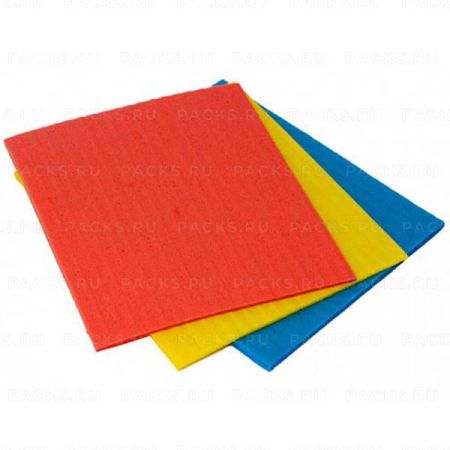 Салфетка губчатая (15х18) целлюлоза (3шт) Альпак 1/50 