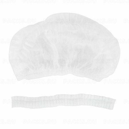 Шапочка Шарлотта белая 10г/м2 Медсервис 100/1000