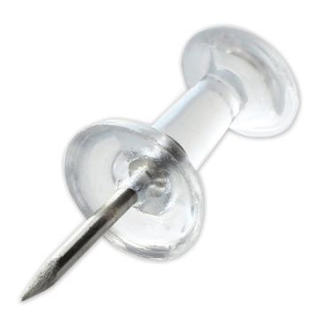 Силовые кнопки-гвоздики прозрачные 50шт в картонной коробке Staff 1/10/500