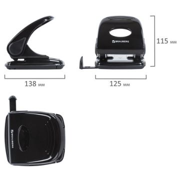 Дырокол на 40листов металлический большой Brauberg 1/3