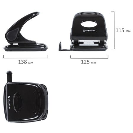 Дырокол на 40листов металлический большой Brauberg 1/3