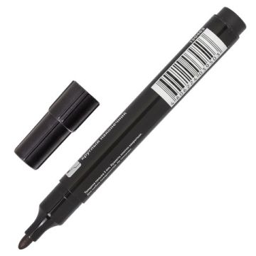 Маркер перманентный черный 3мм круглый наконечник Contract BRAUBERG 1/12/1152