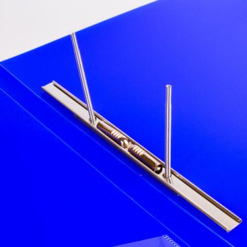 Папка скоросшиватель пруж внутр карман синяя до 100л 0,7мм BRAUBERG NEON 1/30 (клиент)
