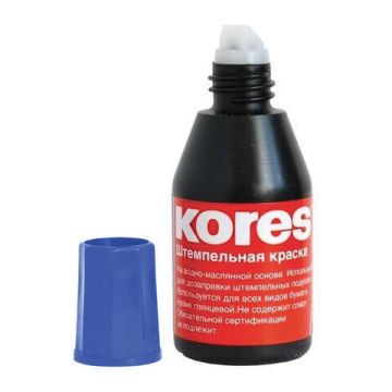 Штемпельная краска синяя 28 мл на водно-масляной основе KORES 1/1 (Клиент)