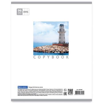 Тетрадь 96л А5 клетка обложка картон КАНИКУЛЫ BRAUBERG 5/50