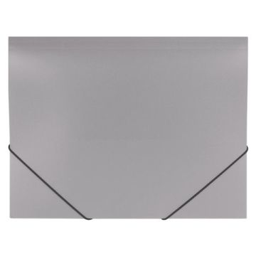 Папка на резинках до 300листов серая 500 мкм Office BRAUBERG 1/50