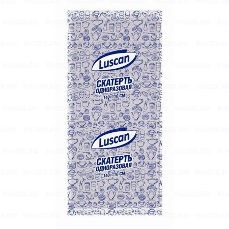 Скатерть нетканный материал 110х140см белая Luscan 1/50