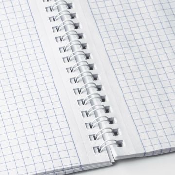 Блокнот 60л А5 146х205мм клетка гребень перфорация на отрыв, лакированный, BRAUBERG Синий, 4/16