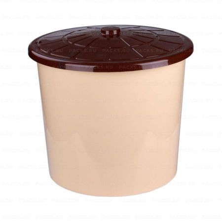 Бак универсальный с крышкой 75л бежевый 