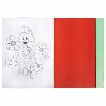 Цветная бумага А4 10л 10цв мелованная HATBER Пчелки 1/150