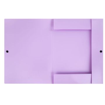 Папка-конверт А4 с кнопкой 600мкм 3 клапана ассорти BRAUBERG Pastel 1/8/96