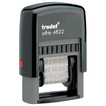 Штамп стандартный 12 БУХГАЛТЕРСКИХ ТЕРМИНОВ корпус чер оттиск 25х4мм син TRODAT 1/1 (Клиент)