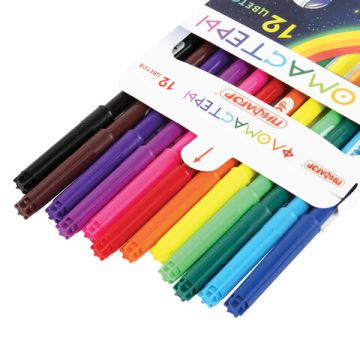 Фломастеры 12цв вентилируемый колпачок Пифагор 1/12