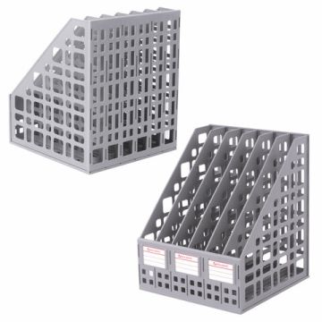 Лоток вертикальный для бумаг 295х240х250мм 6отд серый MAXI Plus Brauberg 1/12 (Клиент)