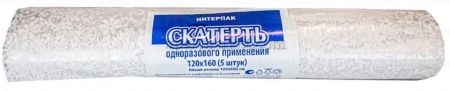 Скатерть полиэтиленовая рулон 120смх8м 5шт Кружево 1/25 