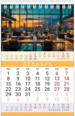 Календарь-домик 2025 на гребне 105х160мм Бизнес 1/10