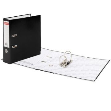 Папка-регистратор А4 75мм BRAUBERG с уголком, черная с покрытием из полипропилена 1/20 (Клиент)