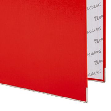 Папка-регистратор А4 50мм BRAUBERG прочная с уголком красная покр пластик 1/5 (Клиент)