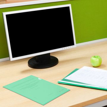 Папка-уголок А4 непрозр. жесткая мятная 0,15мм BRAUBERG PASTEL 1/50