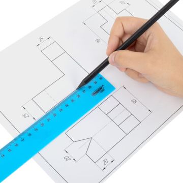 Линейка 30см пластиковая неоновая ассорти ПИФАГОР 1/20/960