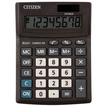 Калькулятор настольный CITIZEN BUSINESS LINE CMB801BK 8 разр дв.пит 102x137мм 1/50/100 (Клиент)
