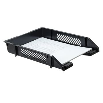 Лоток горизонтальный для бумаг 343х262х58мм черный BRAUBERG Office-Expert 1/20 (клиент)