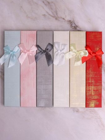 Подарочная коробка под браслет/цепочку/часы Классика золото 21х4 цвет микс 1/12