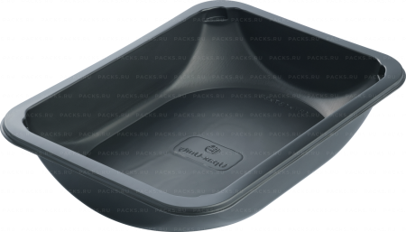 Лоток под запайку 187х137х36 черный ПП 615мл 480/480 