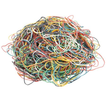 Резинка банк 1000гр 60мм цветные натуральный каучук STAFF 1/20 (Клиент)