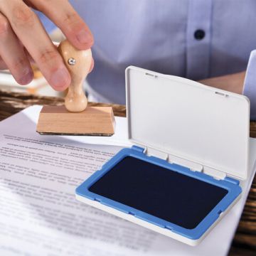 Штемпельная подушка синяя 100х80мм BRAUBERG 1/12