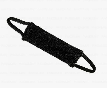 Мочалка для тела вязаная фабричная черная (арт 032) в инд. упак 1/100