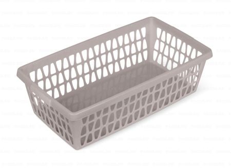 Корзина 250х140х70мм серая Велетта 1/38