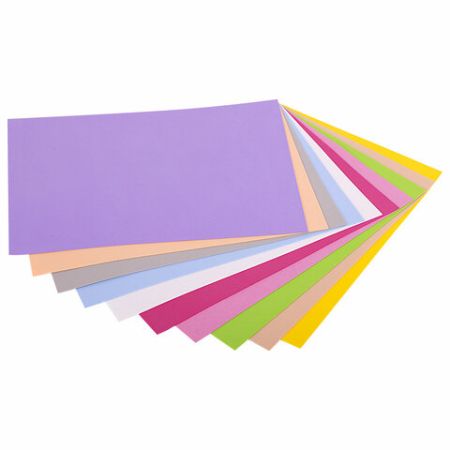 Пористая резина/фоамиран А4, 1 мм ОСТРОВ СОКРОВИЩ 10 л, 10 цв, пастельные цвета, 661695