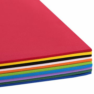 Пористая резина/фоамиран А4, 2 мм ОСТРОВ СОКРОВИЩ 10 л, 10 цв, яркие цвета, набор №1, 660073