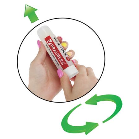 Клей-карандаш 25г Crystal BRAUBERG 1/12/432 (клиент)